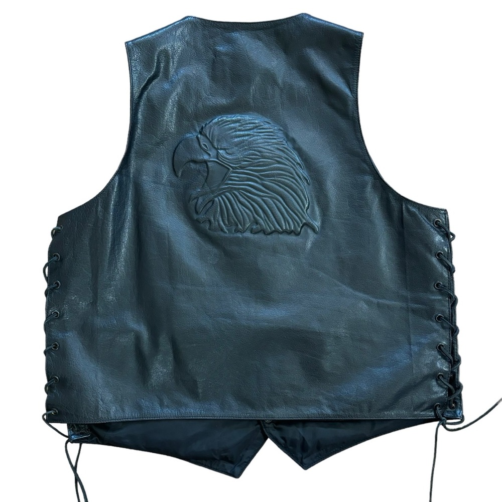 Vintage Wilson’s Leather Vest Open Road Men’s XL Eagle Biker Motorcycle 90’s